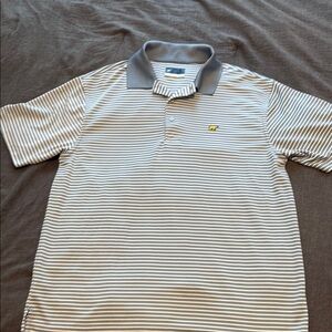Men's Jack Nicklaus Striped Golf Polo Shirt - Gray